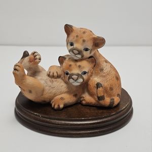 Curious Cougars Figurine Vintage Homco Masterpiece